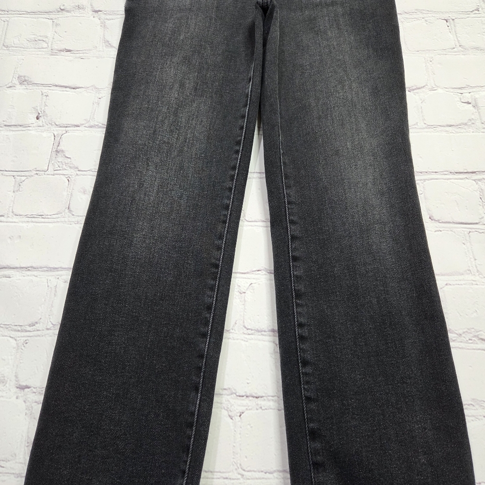 Good American Washed Out Black Distressed Hem Jeans - Picture 3 of 11
